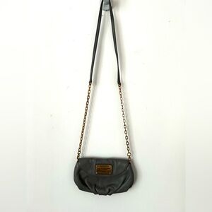 Marc Jacobs Grey Crossbody Bag with Gold Chain